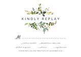 Green Wreath - RSVP card